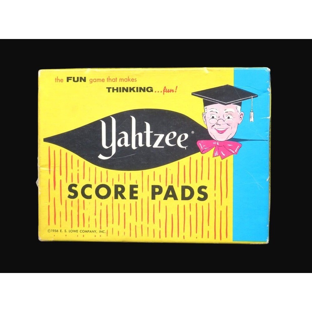 Yahtzee Game Score Pads Vintage 1956 Original Box 3 Full Pads